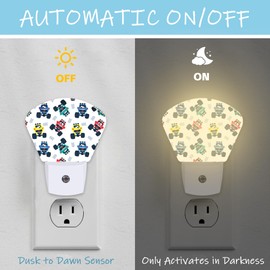 AKKAVNIA Night Light Cute Monster Truck Plug-in LED Dusk-to-Dawn Sensor Soft Night Lamp,Suitable for Home Bedroom Bathroom Hallway Stairs