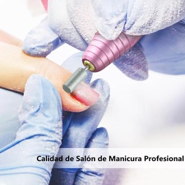 FUNTOCA Torno para Uñas, 20000 RPM Velocidad Ajustable Máquina de Taladro de Uñas Multifuncional, Nail Drill USB con Brocas y Bandas de Lijado, Lima de Uñas Eléctrica para Manicura, Pedicura (Rosado)