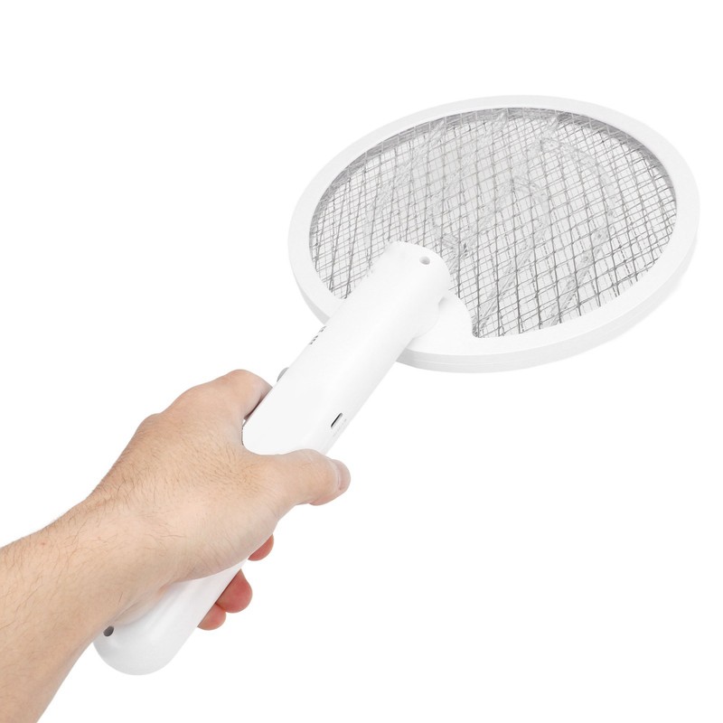 2 in 1 Electric Fly Swatter Rotatable Fly Killer Light