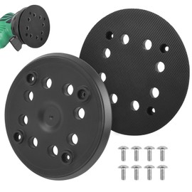 Pack of 2 Sanding Discs 125 mm Velcro for PEX 270 A/AE | 8 Holes & 4 Eyes | Includes Screws + Screwdriver | Hook and Loop System