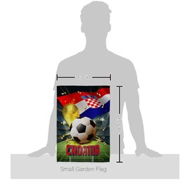 World Cup Croatia Garden Flag - Set Wall Holder Sports Soccer Game Goal Ball Football Entertainment Activity Physical - House Decoration Banner Small Yard Gift Double-Sided Made In USA 13 X 18.5