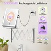 FASCINATE 5000mAh Rechargeable Wall Mounted Makeup Mirror with Lights, 8.7