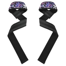 Muñequeras con estampado de leopardo de 26 pulgadas, correas de peso muerto antideslizantes para mujeres para levantamiento de pesas, culturismo, levantamiento de potencia, entrenamiento de fuerza