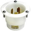 Leviton 20 Amp, 250 Volt, Flanged Inlet Locking Receptacle, Industrial