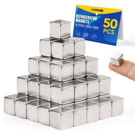 LOVIMAG 50Pcs Fridge Magnets, 5x5x5mm Refrigerator Magnets, Magnets for Fridge, Magnets for Whiteboard, Magnets for Crafts, Small Magnets, Mini Magnets, Office Magnets, Strong Magnets