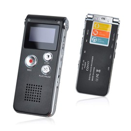 COVVY Portable Digital Voice Recorder Sound Audio Recorder Dictaphone LCD Recorder MP3 Player-8GB (Black)