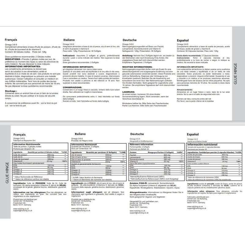 Omega 3 6 9 Triple Strength Fish Oil + Flaxseed