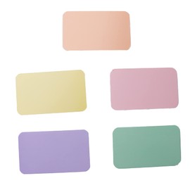 Sowaka 100 Pcs Mini Cards Blank Colorful Round Corner Cardboard Flash Word Message Index Tags Cards for Business Note Language Learning Art Craft Office Supplies (Pink)