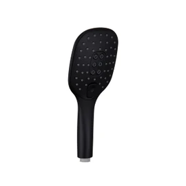 JOHO Shower Head Hand Shower with 3 Jet Types Square ABS Shower Head with Anti-Limescale Function Black