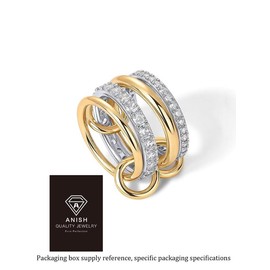 Women's Unique Layered Stackable Rings, Mixed Metal Material, Non-Tarnish, Stylish Casual Women's Jewelry:_Set_9