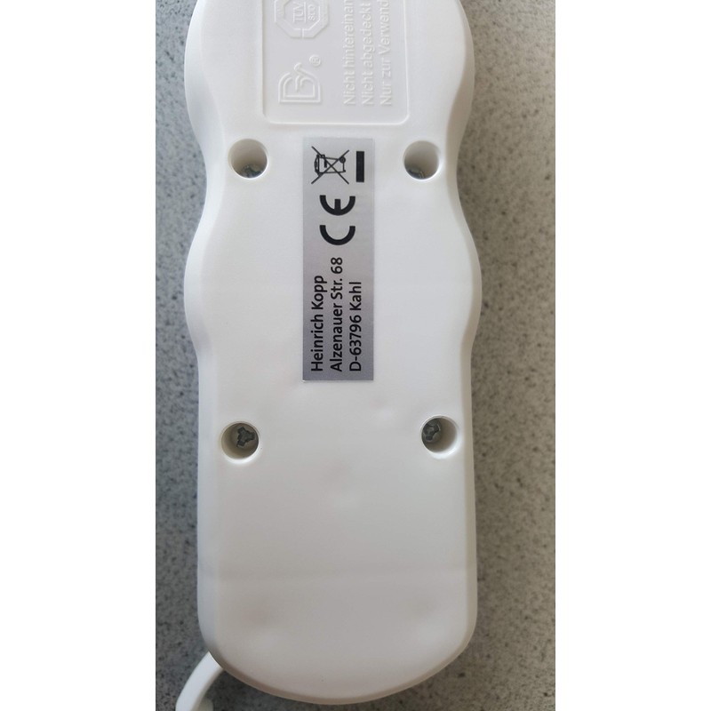 Kopp 120301007, Ciabatta MULTIPRESA A 3 WAY, Without Power Cable