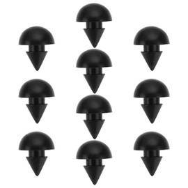 eMagTech Pack of 10 Black Temperature Resistant Rubber Buffer Feet for Gas Hobs Hob Hob Rust Feet Applicable to Motorhome Cookers with 4.5 mm Diameter
