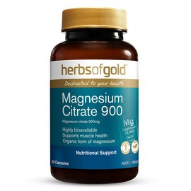 Herbs of Gold Magnesium Citrate 900, 60 Capsules