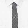 DonDon Herren Krawatte kariert 6 cm grau-schwarz