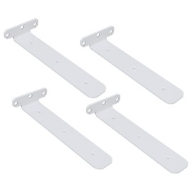 Alise Floating Shelf Brackets,White L Brackets for Wood,Wall Brackets for Shelves,Heavy Duty L Bracket Metal Shelving Corner Brace Supports for Home,Garden,Office and DIY,10''x4''x1'',Pack of 4