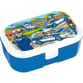 maunder Police Lunch Box for Children 10669 Perfect for Cop Fans Snack Box Lunch School Primary School School Police Car
