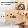 Snack Storage Baskets Bins with Lids for Pantry Shelves, 2