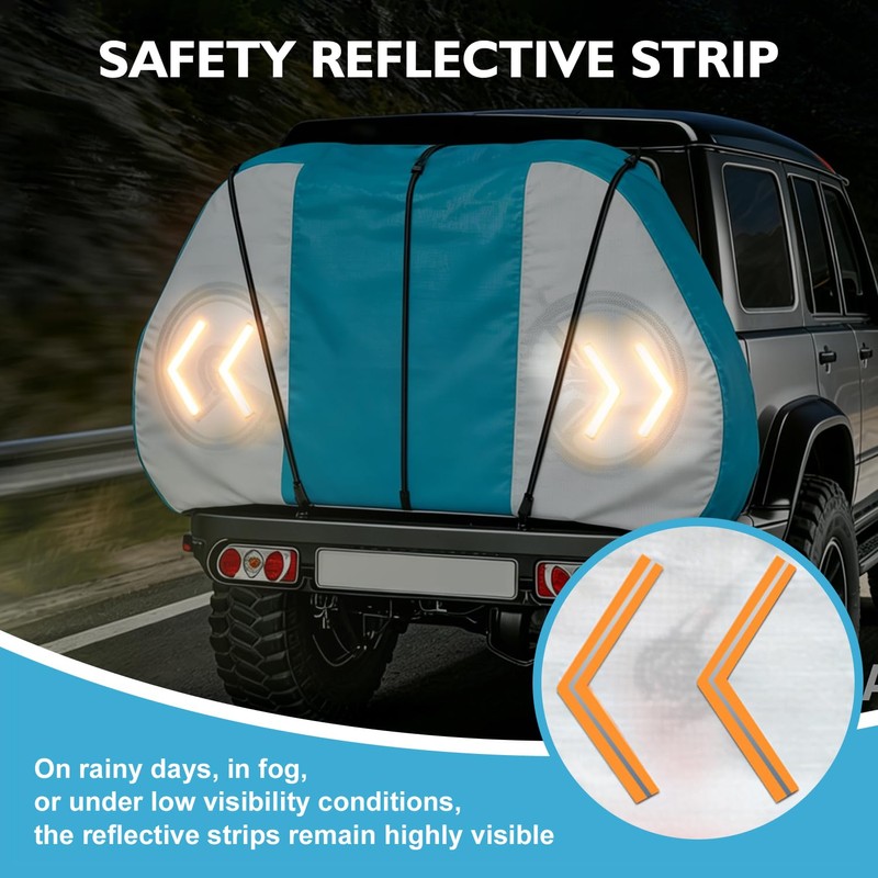 Bike Cover for Transport on Rack,15Mil Thickness PE Material,Elastic Straps