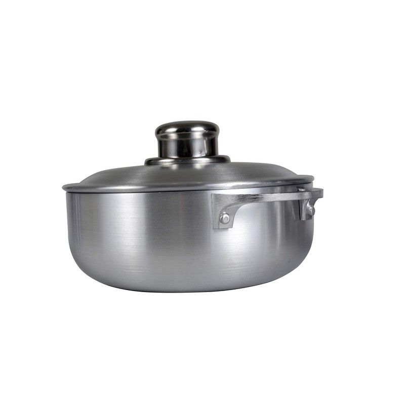 Kitchen Sense Heavy Gauge Polished Aluminum Caldero Dutch Oven Cauldron