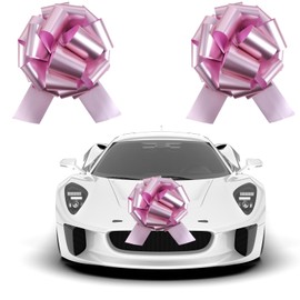 2Pcs Large Gift Bows，14" Wide, Bows for Gift, Christmas, Presents, Birthday, Baby Shower, Gift Basket,Wedding, Reception, Easter,Decoration, Office, Classroom, Fundraiser. (Light Pink)