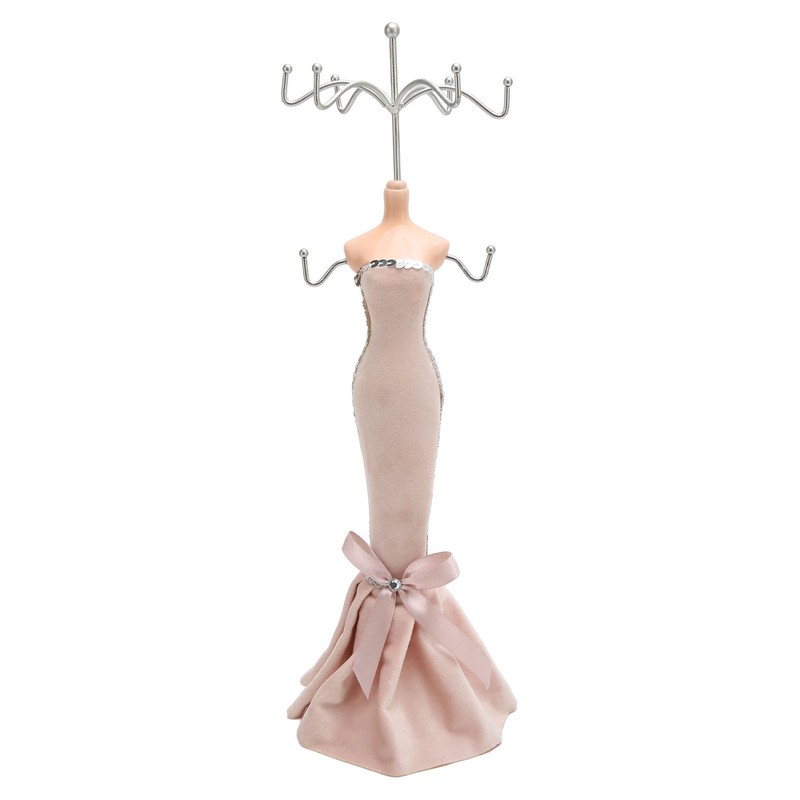 Mannequin Ring Hanging Tower Long Bodycon Dress Strapless Mannequin Earring
