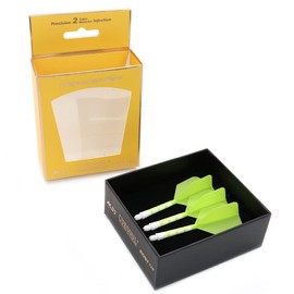 CUESOUL ROST T19 Integrated Shaft Flight Big Wing Shape, Light Green/Blue, Pink+White, Set of 3 (CS-AK573-1L)