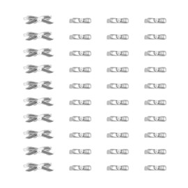 Light Rain Bow Nail Charms, 3D Cute Kawaii Metal Y2K for Acrylic Nails DIY Ballet Style Nail Art Decals, Silver, 40 Pcs