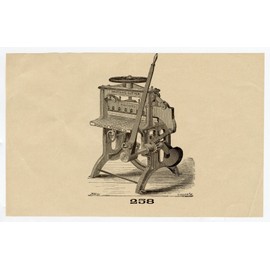 Letterpress and Printing Equipment Original Drawing | Press 258, Cutter