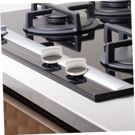 LABRIMP 5Pcs Gas Range Knobs Replacement Stainless Steel Stove Control Knobs for Oven Durable Burner Knobs Easy Install Gas Cooktop Knobs for Kitchen Upgrade