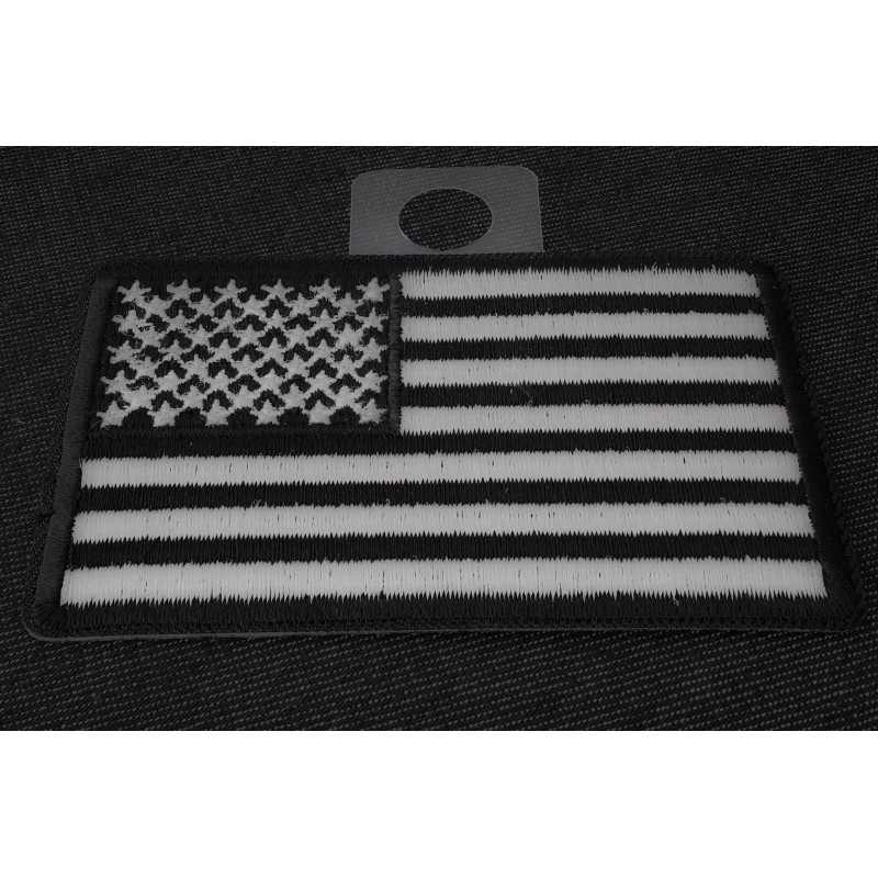 Ivamis Black and White American Flag Patch- 3x2 inch -