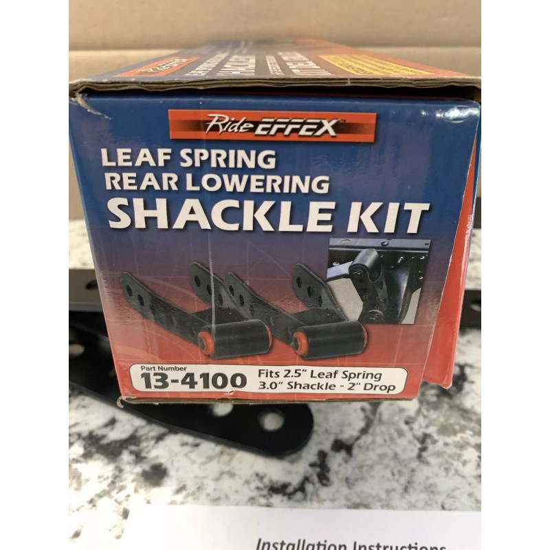 SUPERIOR 13-4100 Rear Lower Shackle Kit, 2" Drop, 2.5" Leaf