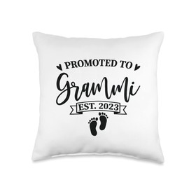 Smarty Pants Designs Promoted to Grammi est. 2023 New Grandmother Gift Throw Pillow, 16x16, Multicolor