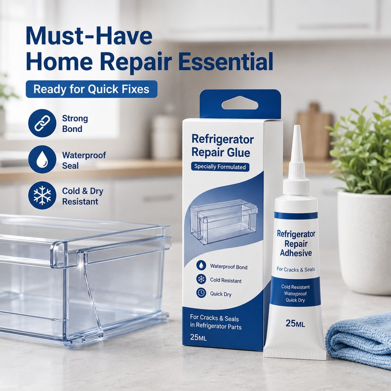 Clear Refrigerator Repair Adhesive for Plastic & Glass – 25