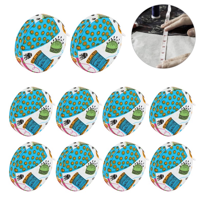 10pcs Tape Measure Portable Retractable Ruler Cloth Body Tape Measure