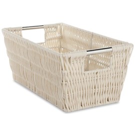 Whitmor Rattique Small Shelf Tote Latte
