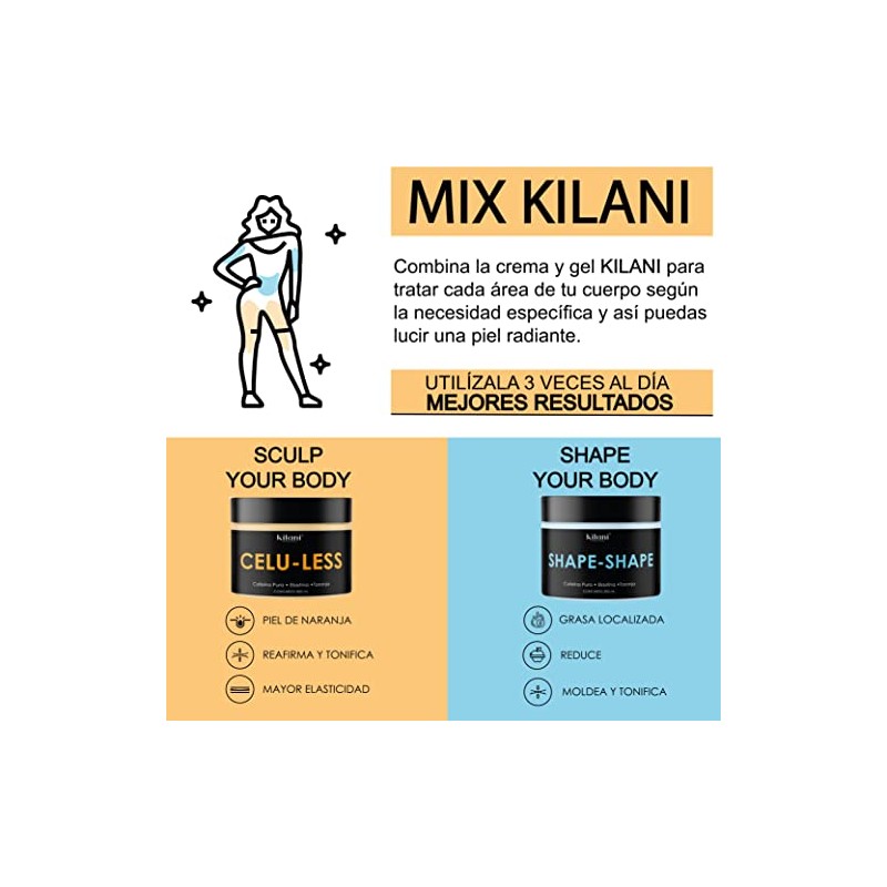Celu-Less Kilani Crema de Celulitis Super Concentrada - Cafeína Pura,