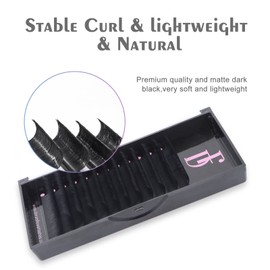 DF Lash Extension Volume Lashes Extension 0.03 DD Curl 14mm Individual lash Extensions Classic Lash Extensions Soft Matte Black Single Eyelashes Professional Salon Use