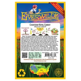 Everwilde Farms - 2000 Chantenay Royal Carrot Seeds - Gold Vault Jumbo Seed Packet