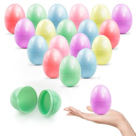 24Pcs 2.3" Fillable Easter Eggs, Colorful Bright Empty Plastic Eggs for Easter Hunt, Surprise Egg, Easter Basket Stuffers