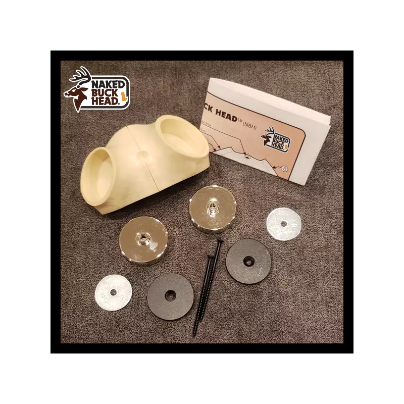 Naked Buck Head LARGE - 150"-180" Deer Head Antler Magnetic