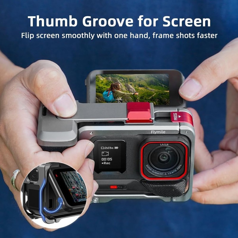 Street Photography Handle Xplorer Grip Kit for Insta.360 Ace Pro