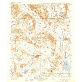 YellowMaps Avawatz Mountains CA topo map, 1:250000 Scale, 1 X 1 Degree, Historical, 1933, Updated 1974, 19.8 x 16.4 in - Polypropylene
