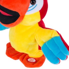 GOODS+GADGETS Dancing & Talking Parrot Plush Toy Singing Stuffed Toy - Speaks up, Plays Melody and Flutters Through the Area