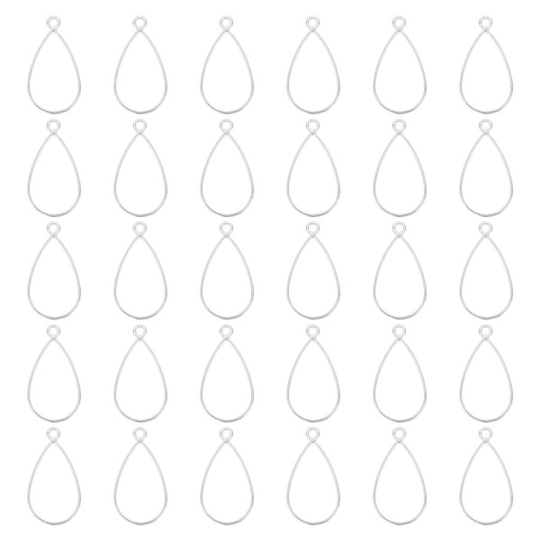 PATIKIL 50pcs Open Bezels, Resin Bezels Pendants Open Back Bezels