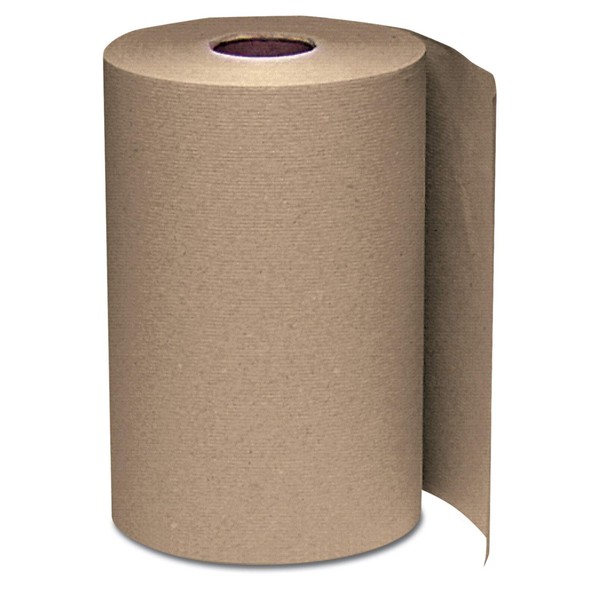 Windsoft 108 Nonperforated Paper Towel Roll, 8 x 350ft, Brown,