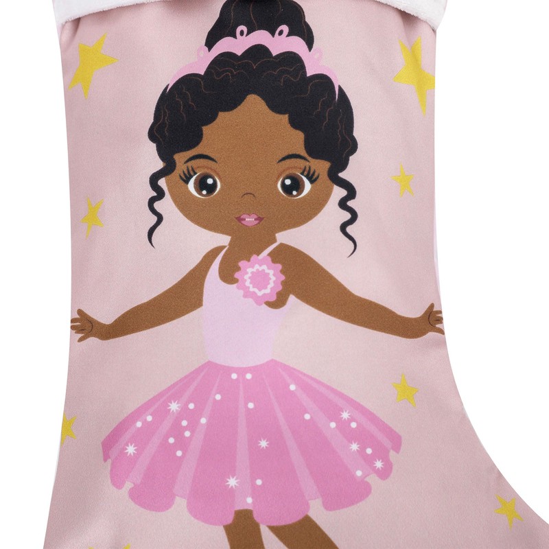 AUAWMLK - Calcetines de Navidad rosa de 18 pulgadas con