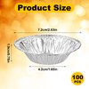 Alrhso 100 Pack Disposable Ramekins Egg Tart Baking Cups 2.8