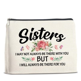 UPNEGE Sisters Gifts Makeup Bag, Gifts for Bestie Best Friend Sister Christmas Birthday, Sisters Cosmetic Bag Zipper Makeup Pouch