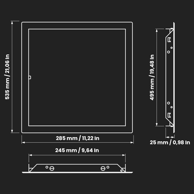 10" x 20" Inch Steel Access Panel (9.8x19.5) for Indoor