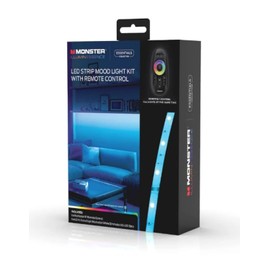 Monster Illuminessence 5V Voltage USB Powered Supply Holiday RGB LED Light Strip Ambiance Decorative Light Amazing Multi-Color Indoor and Outdoor Mood Light Kit